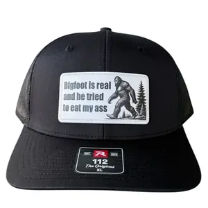 "Bigfoot Is Real And He Tried To Eat My Ass" Adjustable Snapback Trucker Hat