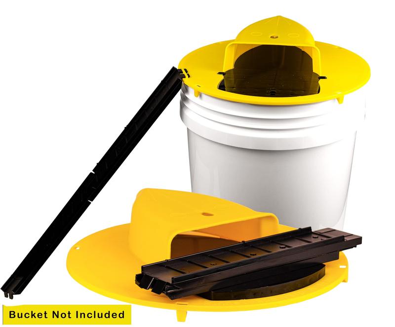 Bucket Mouse Traps Flip Lid 5 Gallon Auto Reset Reusable Humane Mice Rat Traps for Indoor Outdoor 3 Pack Pet Friendly Easy To Use Multi-Scene Application