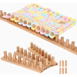 46" Chunky Knitting Loom for Blanket Making - Adjustable  Frame, Portable DIY Hand Knitting Kit for Beginners,  Blanket Loom for Bulky Yarn Crafts & Gifts