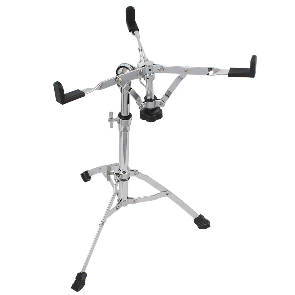 Beginner’s Essential Adjustable Chrome Plated Dumb Snare Stand, Musical Instrument Accessory, (11.81 x 7.87 x 25.98)", 1640g/57.85oz