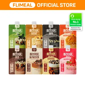 [Fullight Official] Flimeal Crunchy Protein Powder, 20~22g Protein, Low Sugar Keto-Friendly On-the-Go-Pack of 7, Meal Replacement, Easily Digestible Preworkout Drink