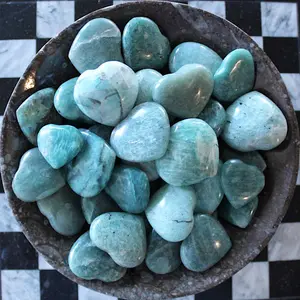 Amazonite Crystal Hearts