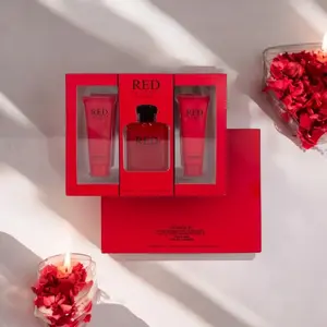 Holiday day Gift,Gift Box for a Heartfelt Celebration,Gift Set for man,Men's 3pcs Set RED INTENSE2.8fl.oz/80mlAfter Shave 1.7fl.oz/50mlEDT 2.8fl.oz/80mlShower Gel