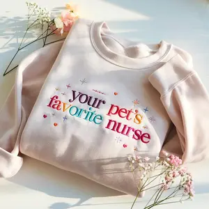 [MADE IN US] Embroidered Vet Tech Sweatshirt, Gift For Vettech Your Pet's Favorite Nurse Veterinary Shirt, Veterinary Medicine Sweater, Veterinary Gift
