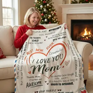 Mothers Day Gifts - Super Soft Throw Blanket, Throw Blankets for Mom, Mother's Day, Anniversary and Birthday Gifts for Mom from Daughter Son, Presents for Mommy (50x60)