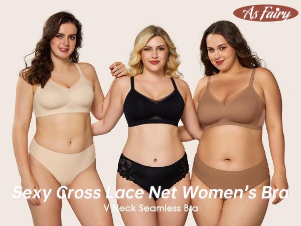 (Size up recommended) AsFairy Women's Seamless Wireless Bra Full Coverage Push Up No Underwire Tshirt Comfortable Womenwear Everyday Jelly Underwear Bras Machine Washable U-back & Crisscross Back Semi-fixed Pads (Size up recommended) AsFairy Women's Seamless Wireless Bra Full Coverage Push Up No Underwire Tshirt Comfortable Womenwear Everyday Jelly Underwear Bras Machine Washable U-back & Crisscross Back Semi-fixed Pads