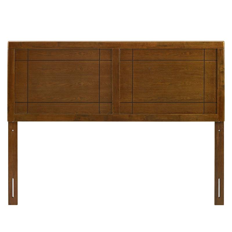 Modway Archie Queen Wood Headboard in Walnut