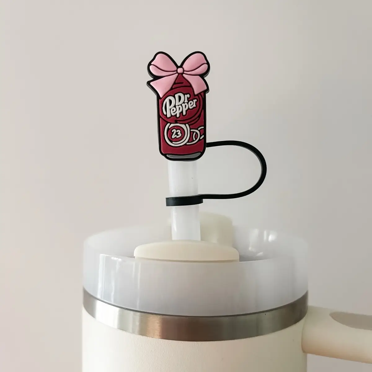 Soda Pop Coquette Straw Cover For 10MM Straw Cute Cup Accessories Silicone Soda Lovers DR