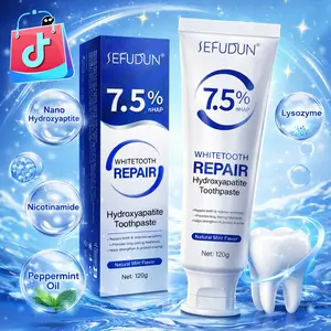 7.5% nHAP Hydroxyapatite Toothpaste, Fluoride Free, Instant Relief for Sensitive Teeth, Enamel Repair & Teeth Whitening, Natural Mint for Daily Oral Care