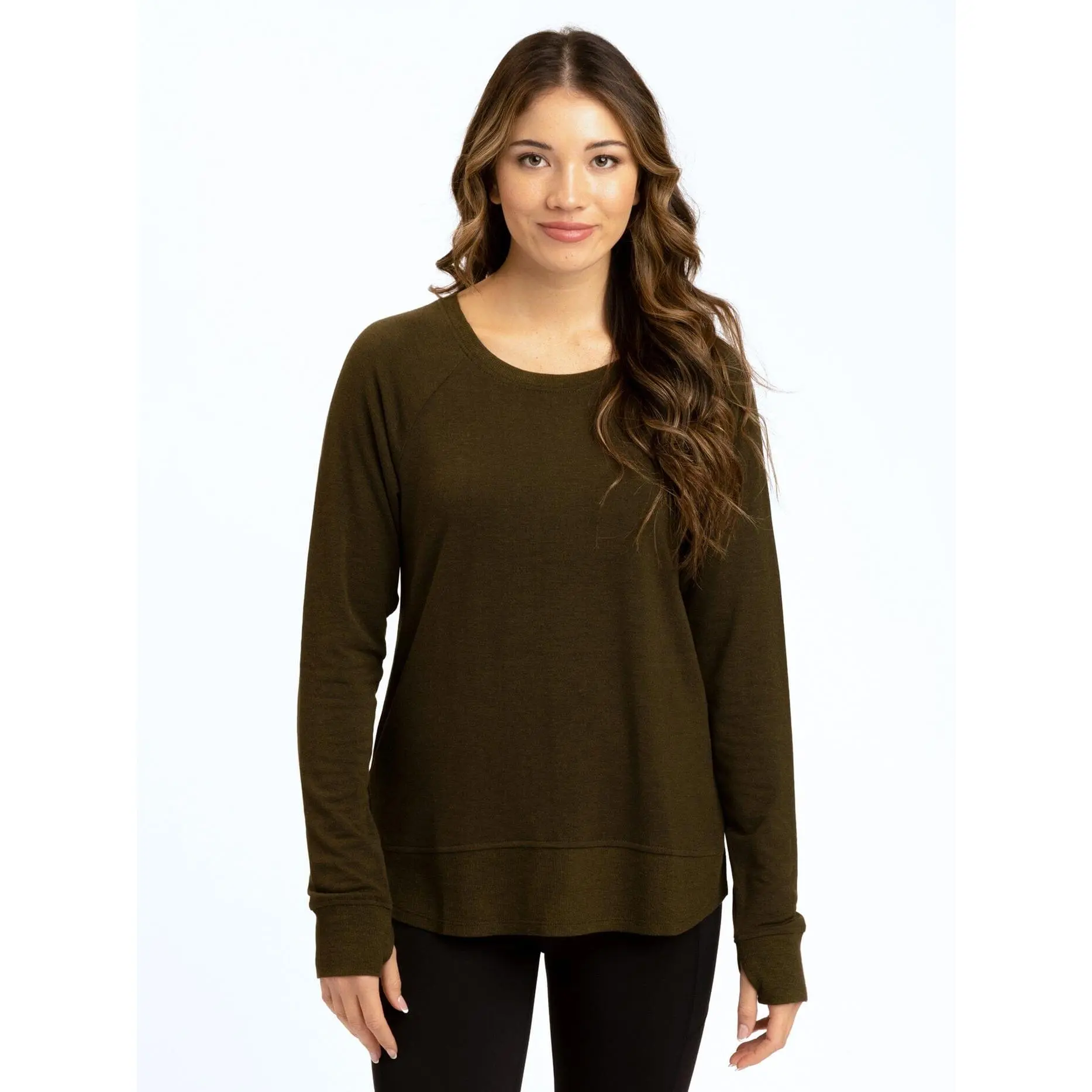 Leelu Feather Fleece Raglan Pullover