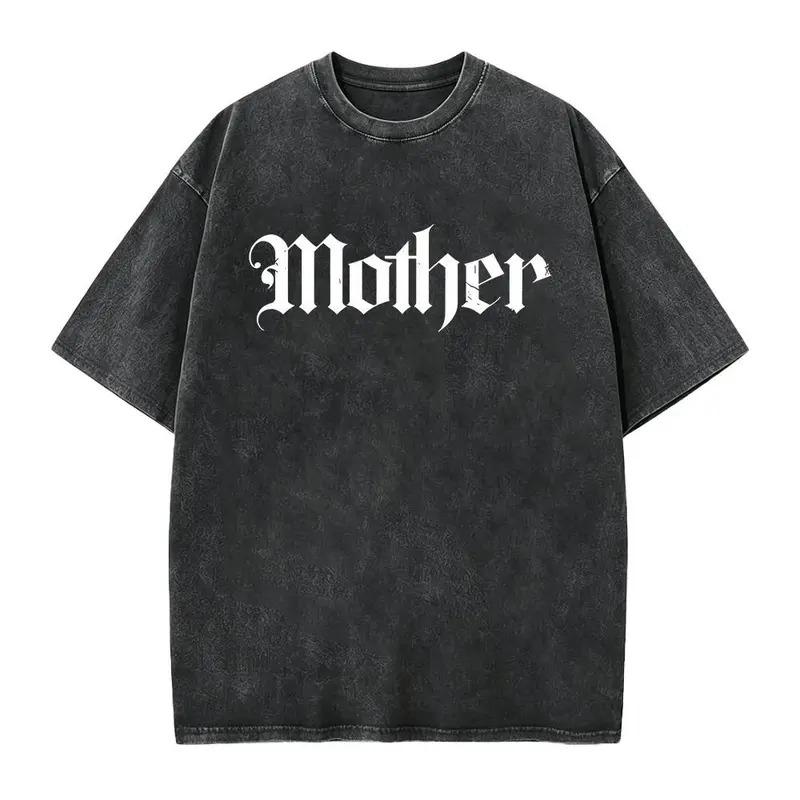 Women's Gothic Old English Cotton Crew Round Neck Short Sleeve Letter Print Loose-Fit Baggy T-Shirt - Edgy Grunge Alternative Top, Mother's Day Gift, Vintage Casual Streetwear Graphic Tee