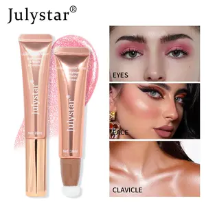 Liquid Blush Highlighter Concealer Brush, Shimmer Fine Flash Matte Beauty Contour Stick, Natural Brightening Cushion Blush Stick