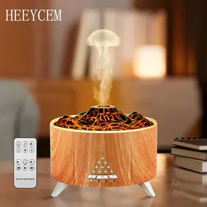 Volcano Diffuser Smart Jellyfish Diffusers Flame 350ml Volcano Air Flame Humidifier 2 Colors Volcano Humidifier Flame Diffuser with Controller (Timeable, Waterless Auto Off)Holiday Christmas New Year Gifts