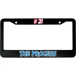 Personalized Camo License Plate Frame Set with Monogram | Custom Front Plate & Matching Frame | Neutral Beige Camouflage Car Tag | Gift