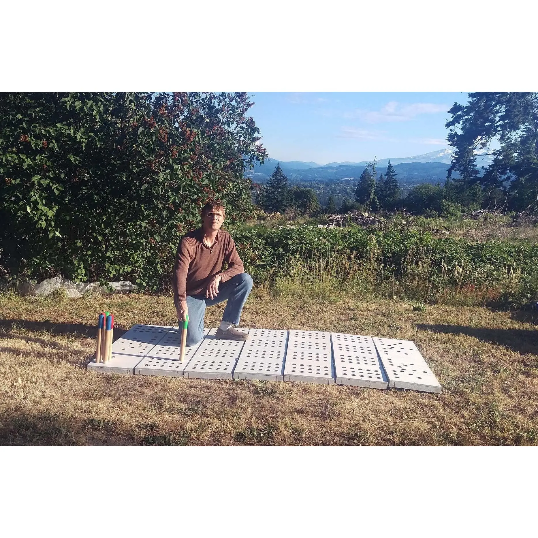 Sectional Large Lawn Cribbage Board