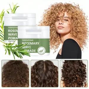 Rosemary Wave Pomade, 100g Natural Hair Wax for Men & Women, Long-Lasting Texture & Hold for Beachy Waves & Curls, Gentle Nourishing Formula, Haircare