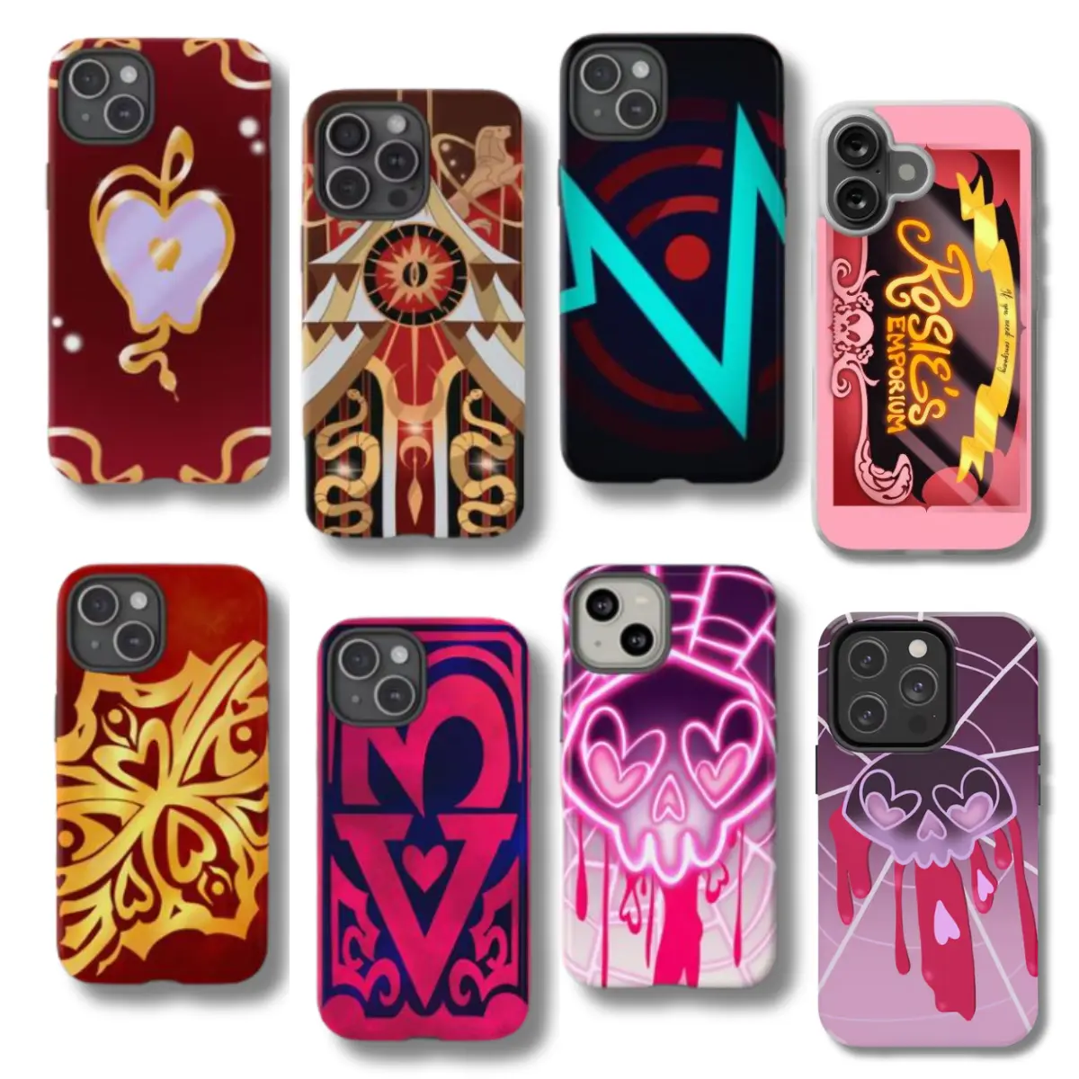 Custom Plastic Helluva Boss Cellphone Shell, Hazbin Hotel Themed Case Compatible with iPhone 16,15,14,13,12,11,X,Xs & Samsung S21,S22,S23,S24,S25 Pro,Plus,Ultra Devices, Smartphone, Handheld, Protection