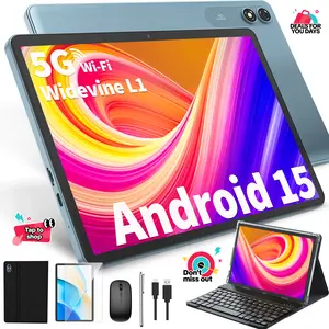 【DealsForYouDays&FathersDayGift】Relndoo 2026 Android 15 Tablet , Wireless Set with Keyboard, Case, Mouse, Stylus, 2.4G/5G WiFi | Nice Father's Day Gift Bundle, Touchscreen Tablet, Lcd