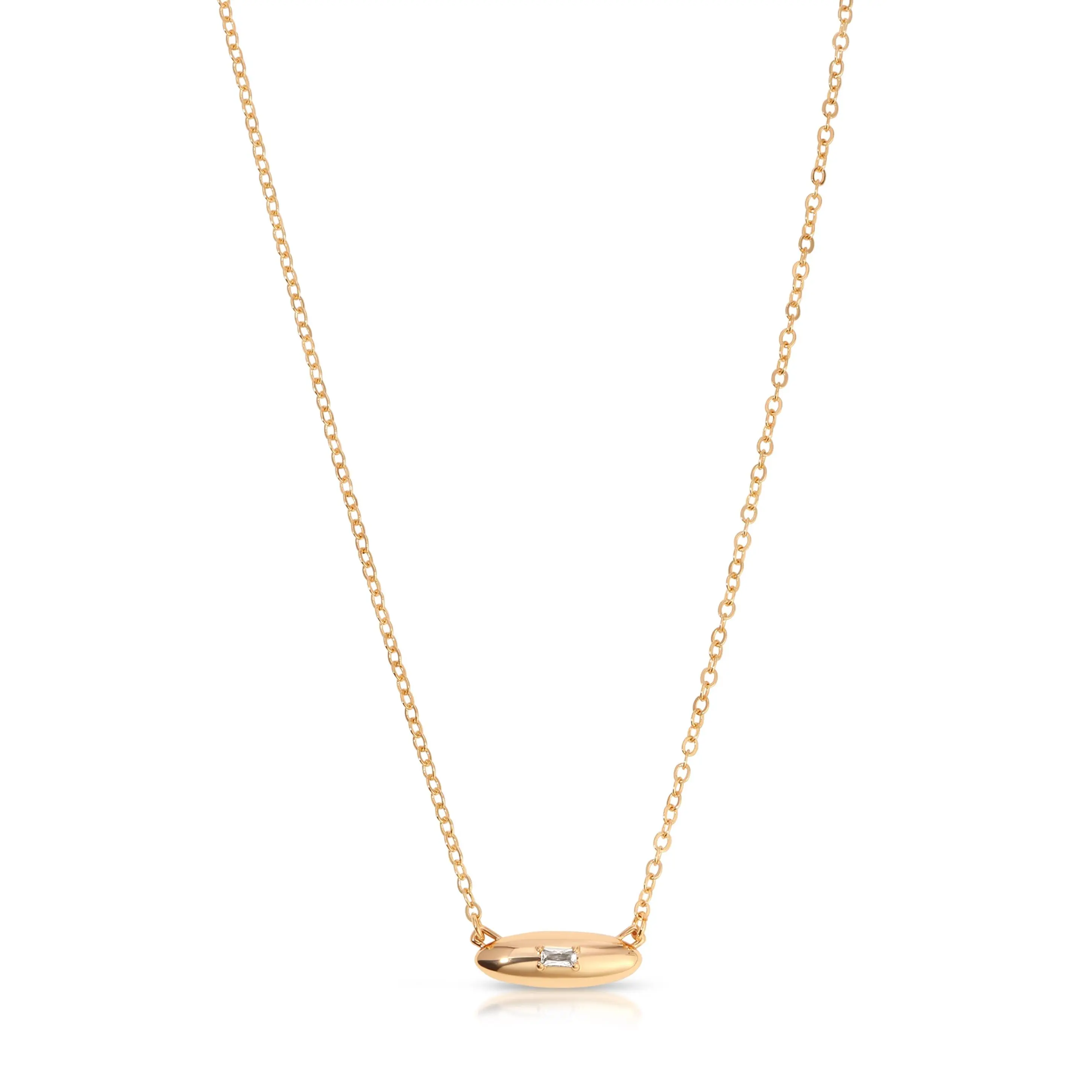 Oval Dome Pendant Necklace Gold Statement Chain Dainty Gold Letter Oval Dome Pendant Necklace Gold Statement Chain Dainty Gold Letter