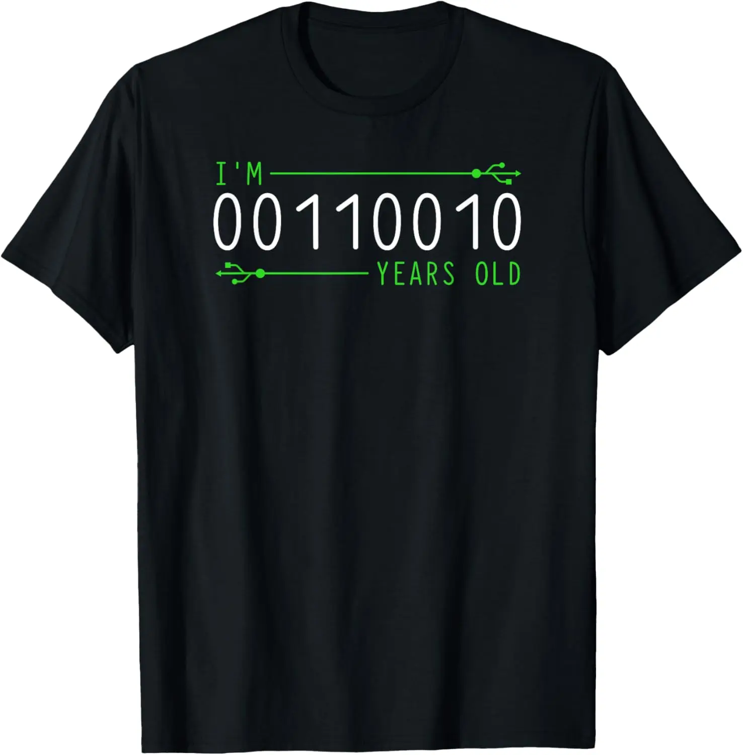 100% Cotton binary code for 50th birthday funny geeky IT gift t-shirt T-Shirt