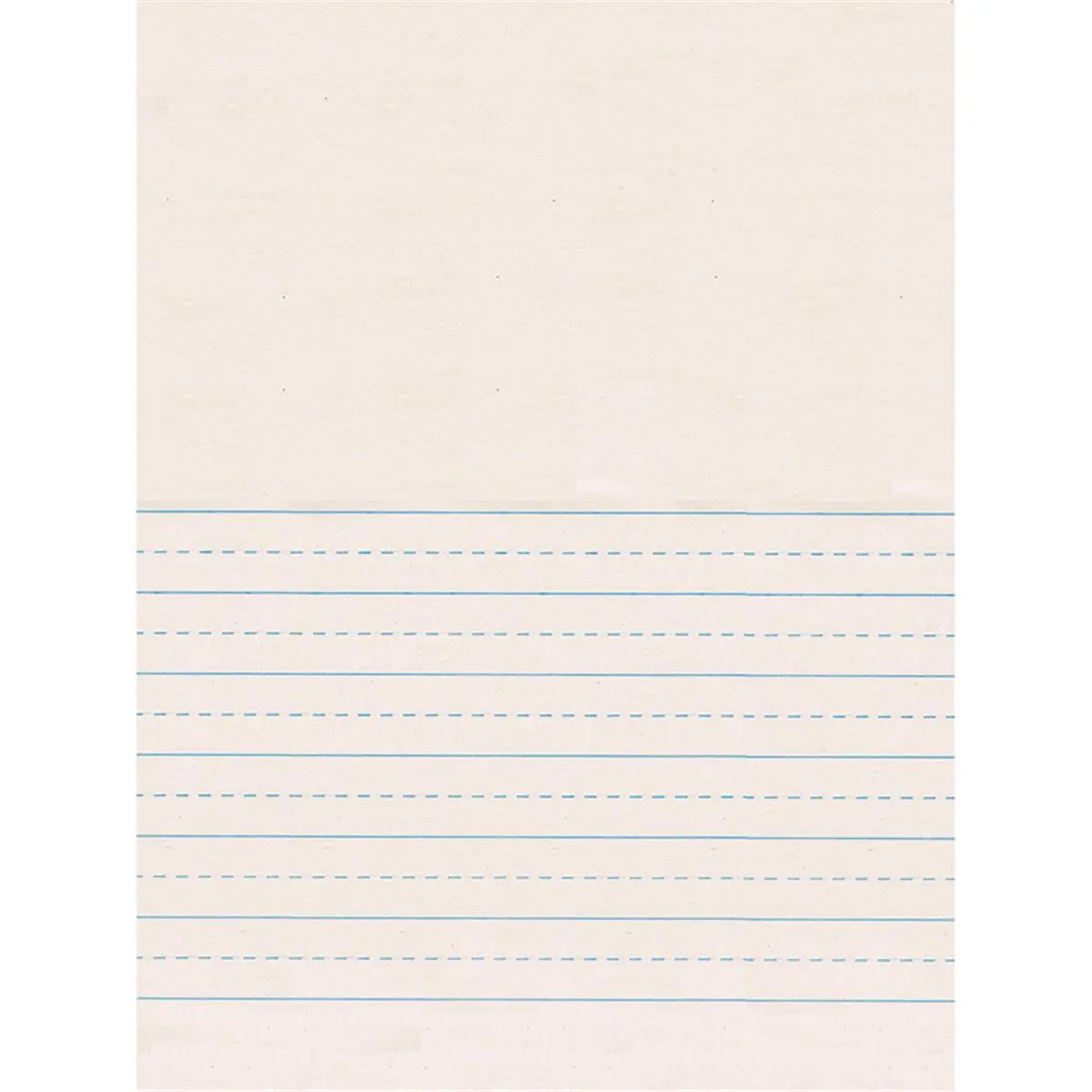 Pacon Picture Story Stationery Paper, 9x12 in, Ruled with Dotted Midline, 6 in Blank Top Space, 500 Sheets - 2 Reams (Scrapbooking DIY Craft Supplies)