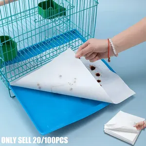 Bird Cage Liner Paper Absorbent Disposable Parrot Stand Tray Pad, Bird Cage Bottom Cleaning Pad Thickened, Pet Supplies