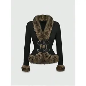 Women’s fleece-lined long-sleeve top, casual fall and winter wear, soft warm fabric, perfect for daily use, ladies’ fashion outerwear