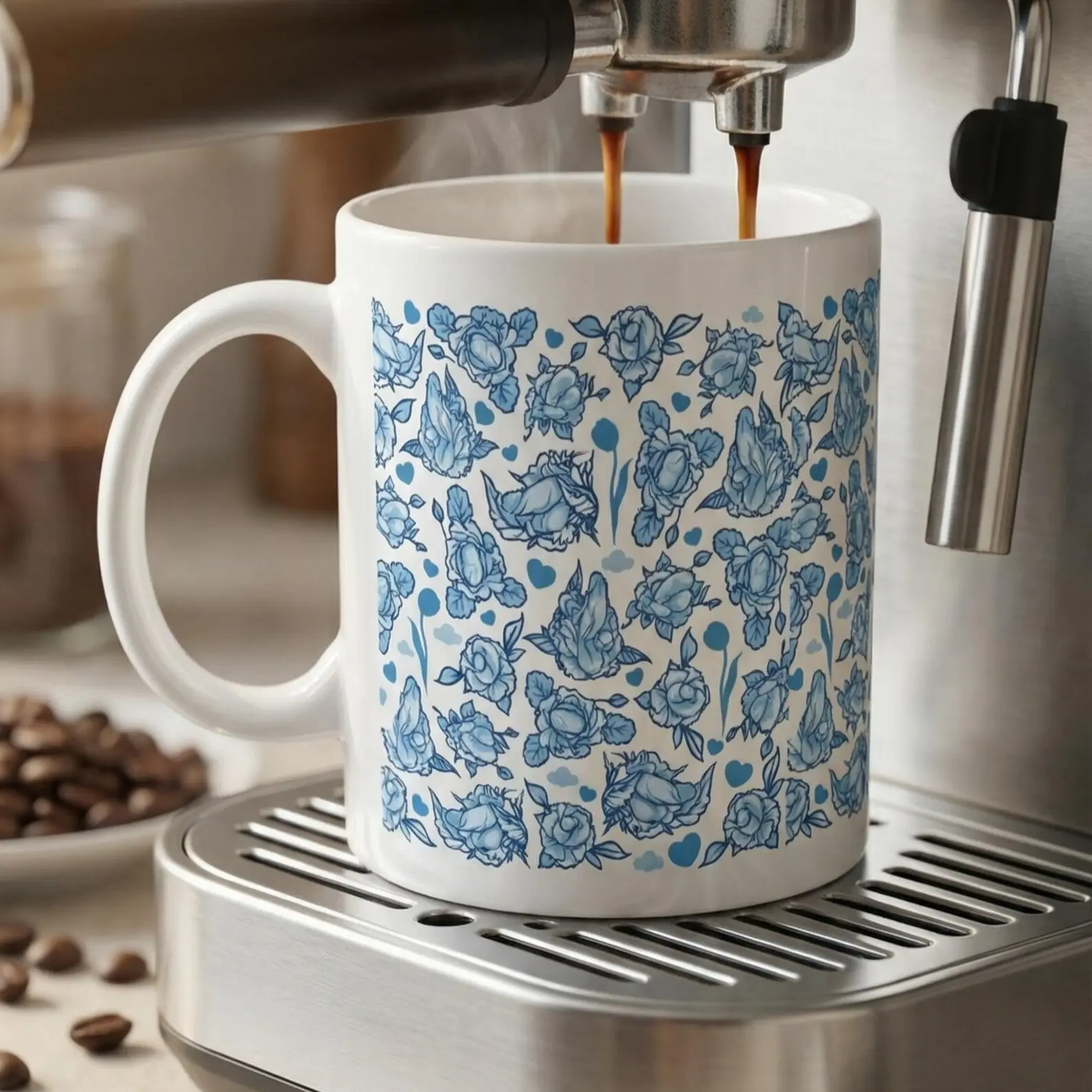 [SALE UP TO 50%] Floral Penis Mug Hidden Penis Cup, Funny Adult Humor Sexy Coffee Mug, Naughty but Classy Gag Gift for Her Bestie Wife Coworker 11oz_15oz