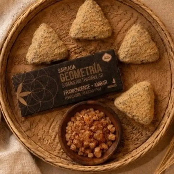 Handmade Cone-Shaped Incense - Sacred Geometry Design, Smooth Texture, Aromatic Scents, All Natural Incense, 30 Minutes Long Burn Time, Smooth Smoke, 12 Months Shelf Life, Per Cone Freshness, Home Fragrance Products, Home Fragrance Freshener