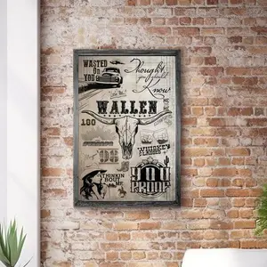 Wallen Country Music Art Print: Western Wall Decor poster no framed
