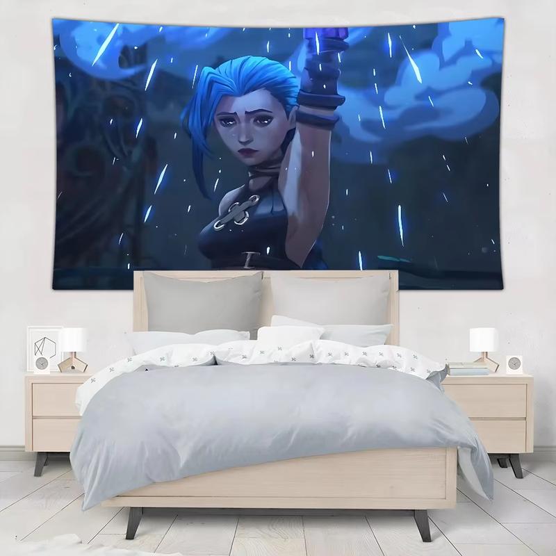 60in x 40in   tapestry  tapestry  Hot A-Arcane j-Jinx Tapestry Wall Hanging Art Decor Bedroom Living Room Decor Hippie Bohemian Wall Tapestry Aesthetic Home Decor  poster  home decor banner wall art bedroom