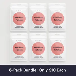 6 Packs of Kind Patches Berberine Patches, Steady Release, Vegan, 6 Months Supply
