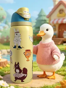 OWALA FreeSip Animal Party 32oz / 945ml Stainless Steel Water Bottle. Leak-Proof Lid And a Built- In Straw. You Spirited Sips Any Time Of Day. Suitable for Sports, Outdoor, Travel, Camping, Student Sports Water Cup.