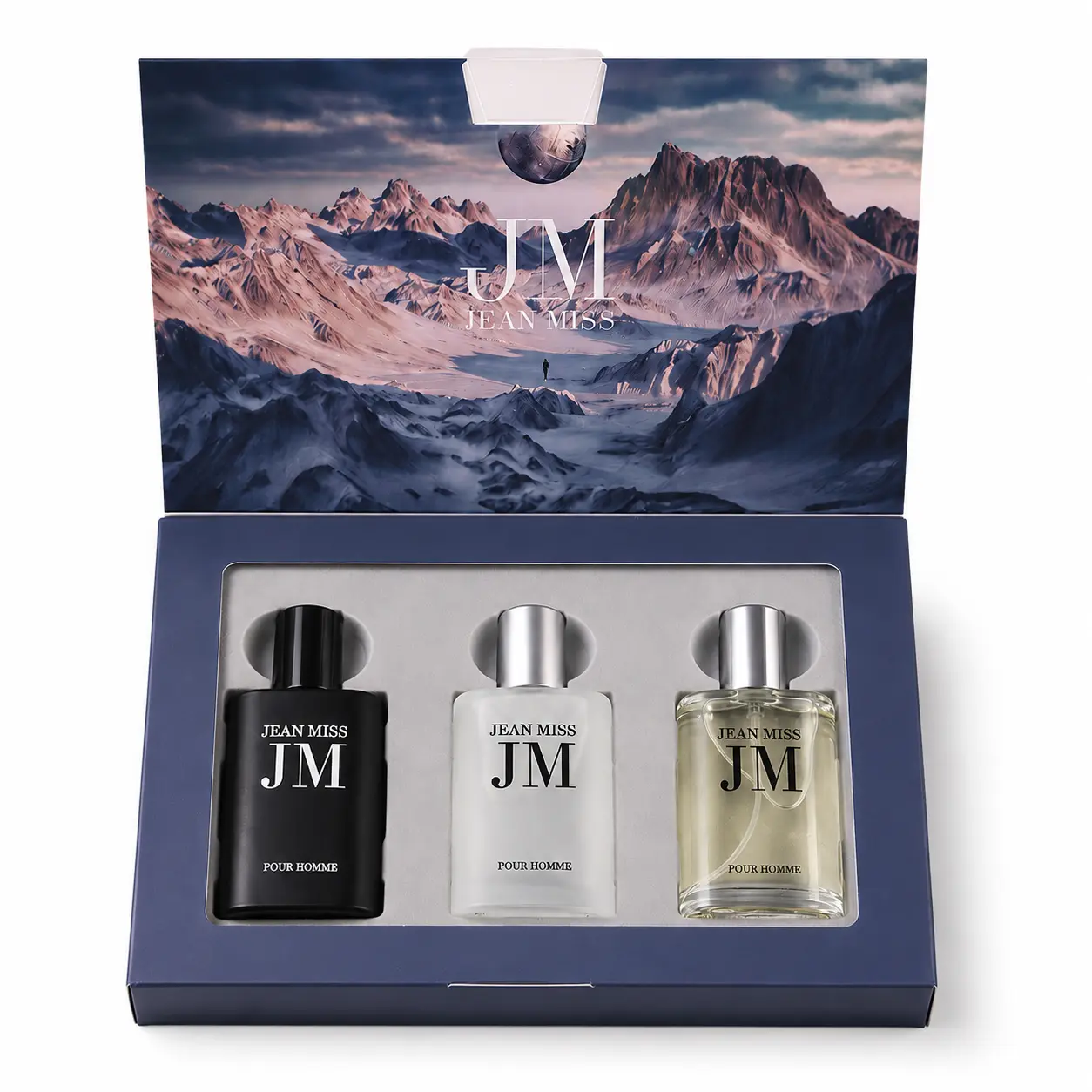 JEAN MISS Men’s Cologne Gift Set, 3-Piece Eau de Toilette Sprays | 3 Distinct Scents | Long-Lasting Daily|Date Night & Party Fragrance|long-lasting perfume|Everyday Life|Gift for Him