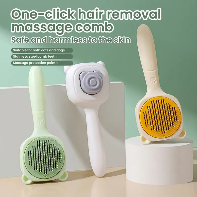TK's popular best-selling pet comb with a GMV of over $570,000, ranking among the TOP30 in pet product sales. It features deep hair removal, multi-functional care, and multiple uses in one comb, suitable for various pets