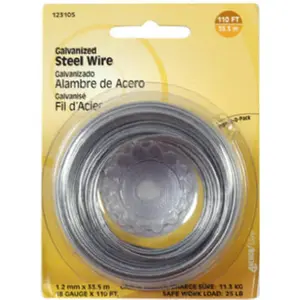 212 MAIN 19 Gauge Galvanized Steel Wire Fastener, 50 ft. for Sailing Water Sports, 19 Gauge Wire