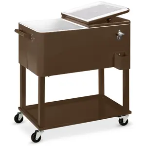 Best Choice Products 80qt Steel Rolling Cooler Cart w/ Bottle Opener, Catch Tray, Drain Plug, Locking Wheels