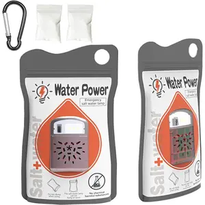 Salt Water Lamp - 3 LED Outdoor Lights, No Battery Emergency, Suitable for Night Fishing, Camping, and Sustainable Use for 120 Hours(1Pcs)