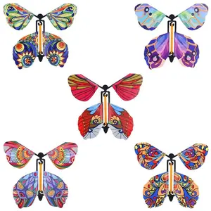 Flying Butterfly Set (10pcs), Magic Rainbow Butterflies, Novelty Toy Easter Halloween Christmas Gift, Random Butterfly Styles