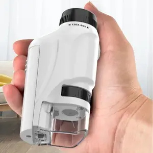 Portable Kids Microscope, 60x-120x Magnification, Explore Nature Anywhere, Educational Toy for Children, Perfect for Science Experiments, Visual Learning Tools