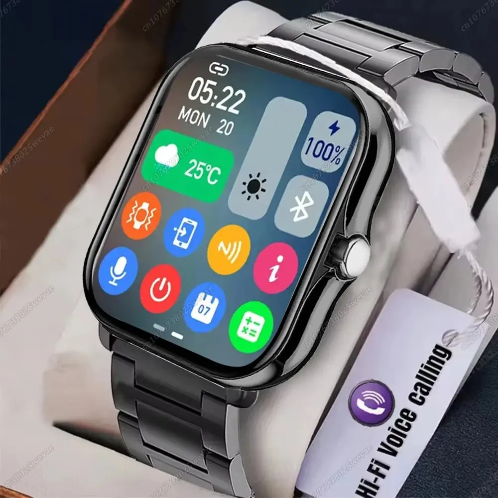 New Smart Watch for Men - 2.01 Inch HD Display, Bluetooth Connectivity, Call Answering, Message Preview, Custom DIY Dial, Weather Forecast, Sport Modes, Wearable Clock Monitor