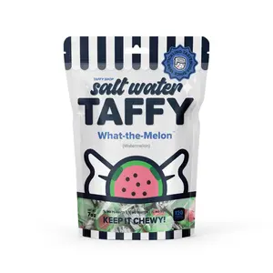 Taffy Shop, What-the-Melon Salt Water Taffy - Watermelon Soft, Sweet & Chewy Candy