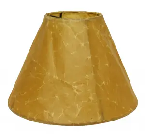 18 in. Brown Slanted Empire Crinkle Oil Paper Lampshade