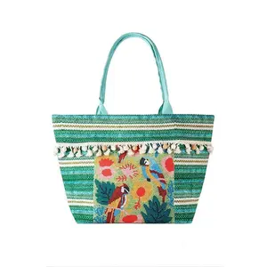 Pirates Embroidered Tassel Oversize Fashion Tote