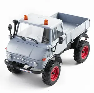 Fms FCX24  Unimog 421 RTR 1/24 RC Crawler Mogrich RTR 3-Ch 2.4GHz RC Off-Road 4WD Hobby RC Car RC Tuck with LED Lights Transmitter Battery USB Charger for Adults,rc cars