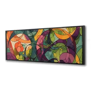 212 MAIN Converge Orange-Framed Wall Art (20x60 in) - Art-Inspired, Colorful Decor for Stylish Room, Home Supplies, Art-Inspired Wall Arts, Colorful Wall Arts