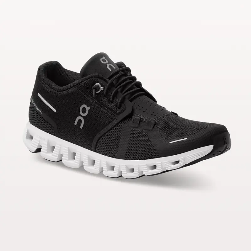 On Women's Cloud 5 Running Shoes, Black & White - Full Size On Women's Cloud 5 Running Shoes, Black & White - Full Size