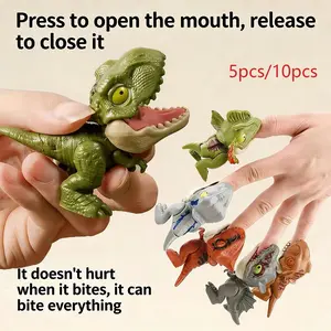 Finger Biting Dinosaur Toys Set, Mini Interactive Dino Figures with Bite Action, Fidget Sensory Toys for Kids, Party Favors, Birthday Gifts, Stress Relief Toys for Boys Girls， Mother's Day Gift