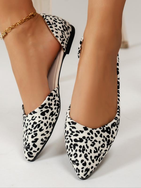 Women's Solid Color Pointed Toe Flat Shoes, Slip on Flats, Fashionable Slip on Shoes for Daily Wear, Lightweight Breathable Comfortable for Women & Girls, Running