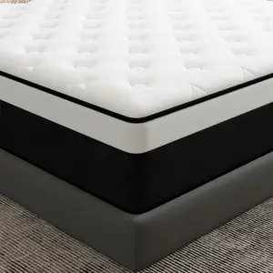 12-14 Inch Hybrid Mattresses in a Box (with Comfort Foam and Pocket Coils), Hybrid Mattresses with Memory Foam, Individual Pocket Springs (for Motion Isolation, Back & Lumbar Support, Pressure Relief), queen size mattress jelly bed mattress